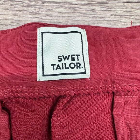 Swet Tailor Mens Chino Shorts Size 33 Red Wine Stretch Pockets Cotton Blend NWT - Picture 11 of 11